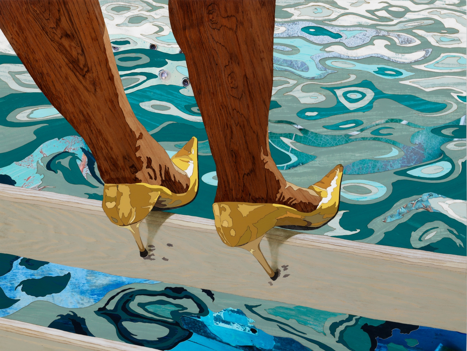 Alison Elizabeth Taylor South of France, 2019 Marquetry hybrid 22 x 29 in 55.9 x 73.7 cm (AEL19.001)