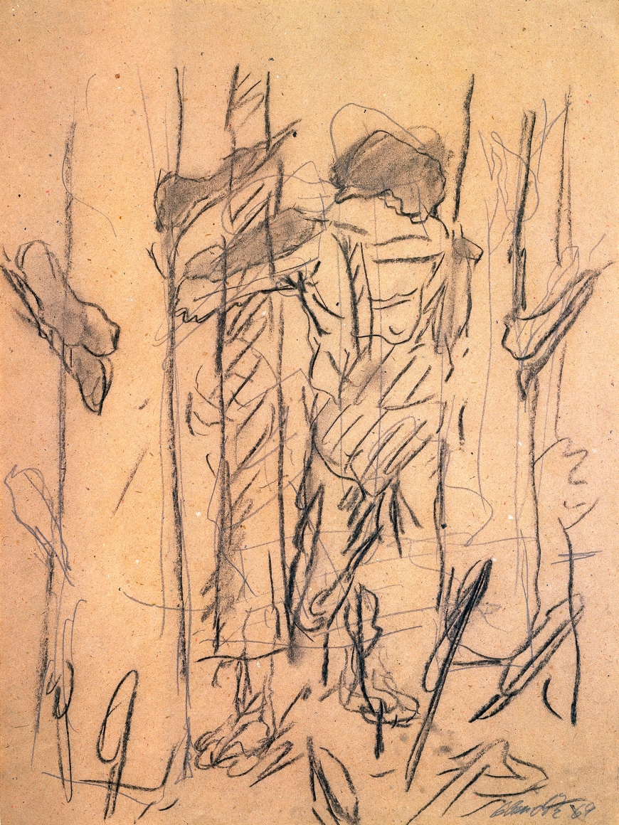 "Untitled", 1969 Pencil, crayon on paper