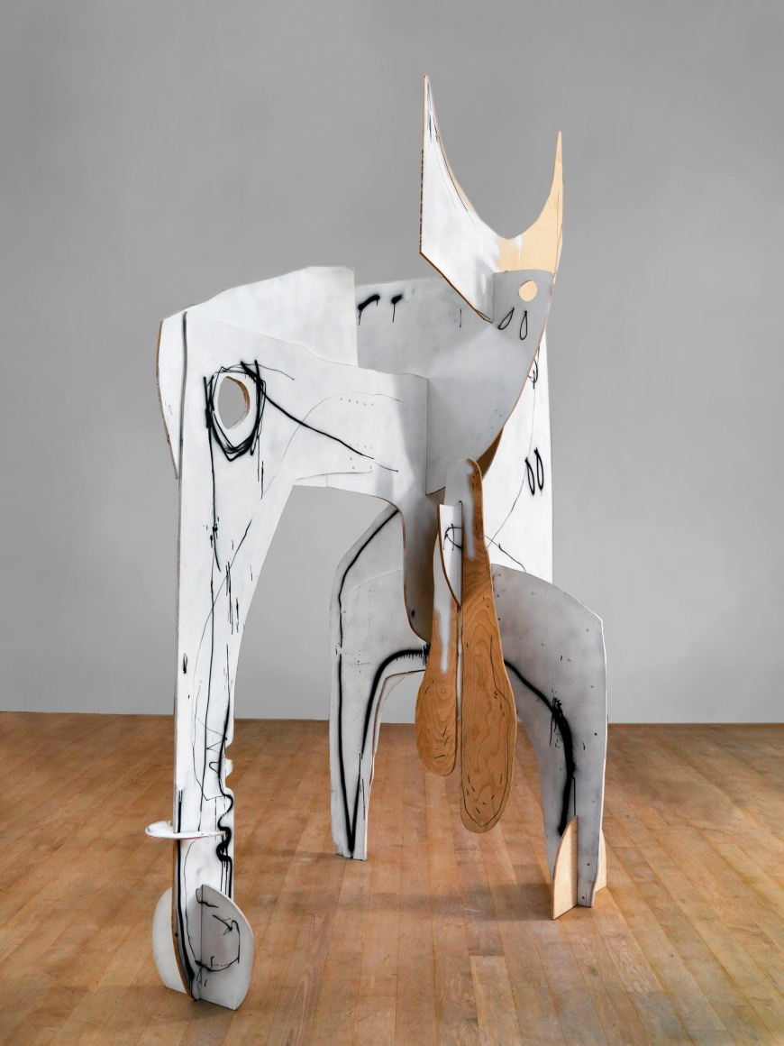 "Phantom", 2010 Painted wood