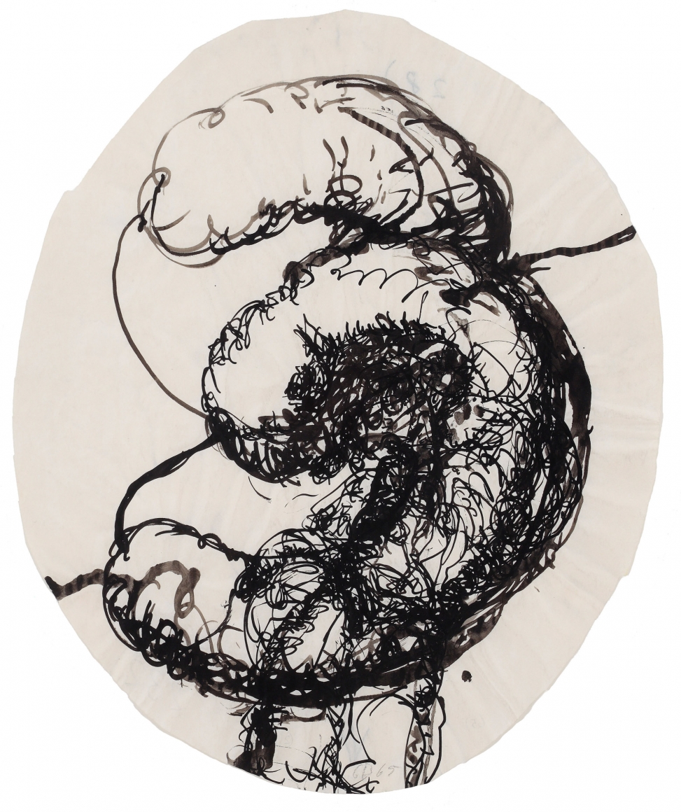 "Threesome", 1965 Ink on paper