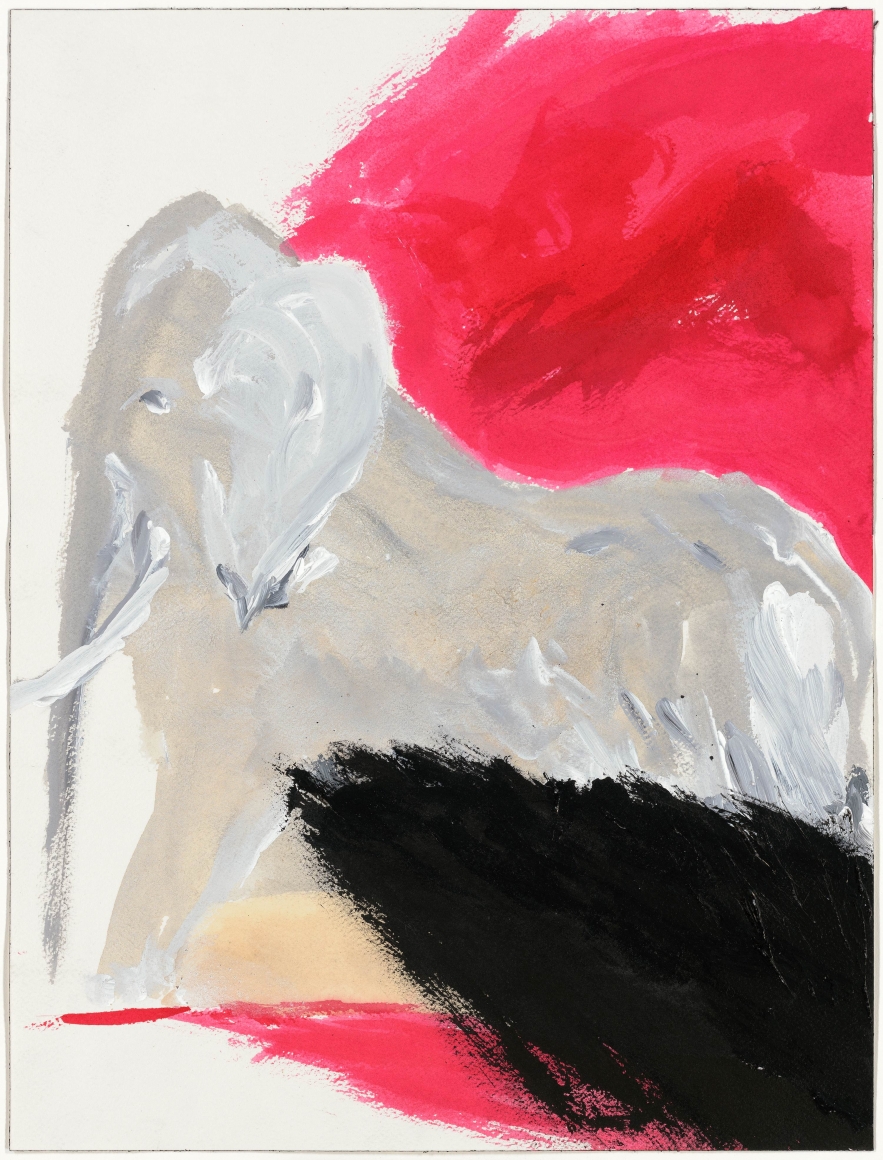 "Untitled", 1986 India ink, gouache, watercolor on paper