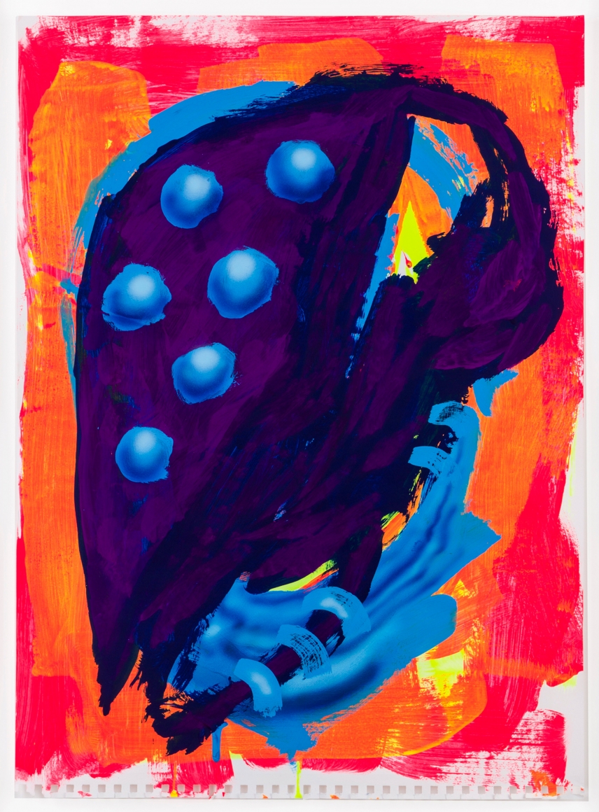 "BSF", 2014 Acrylic gouache, ink on paper