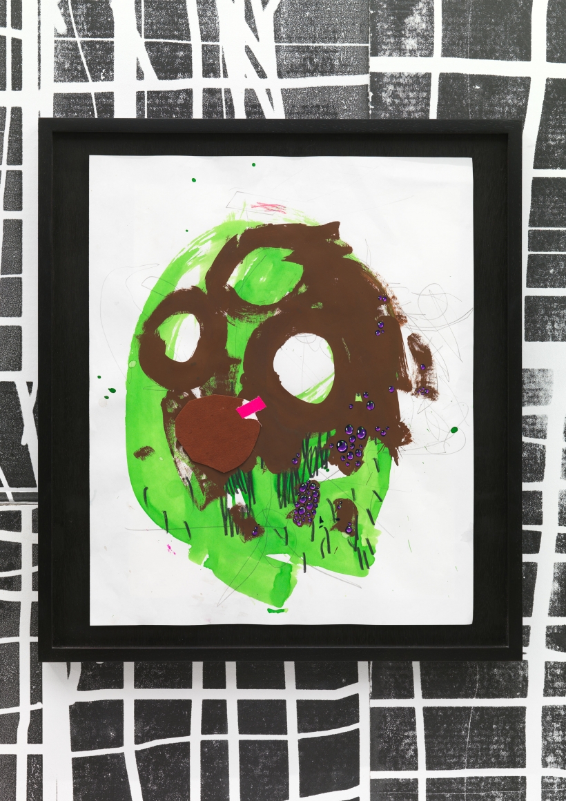 "Untitled", 2010 Collage, gouache, ink on paper