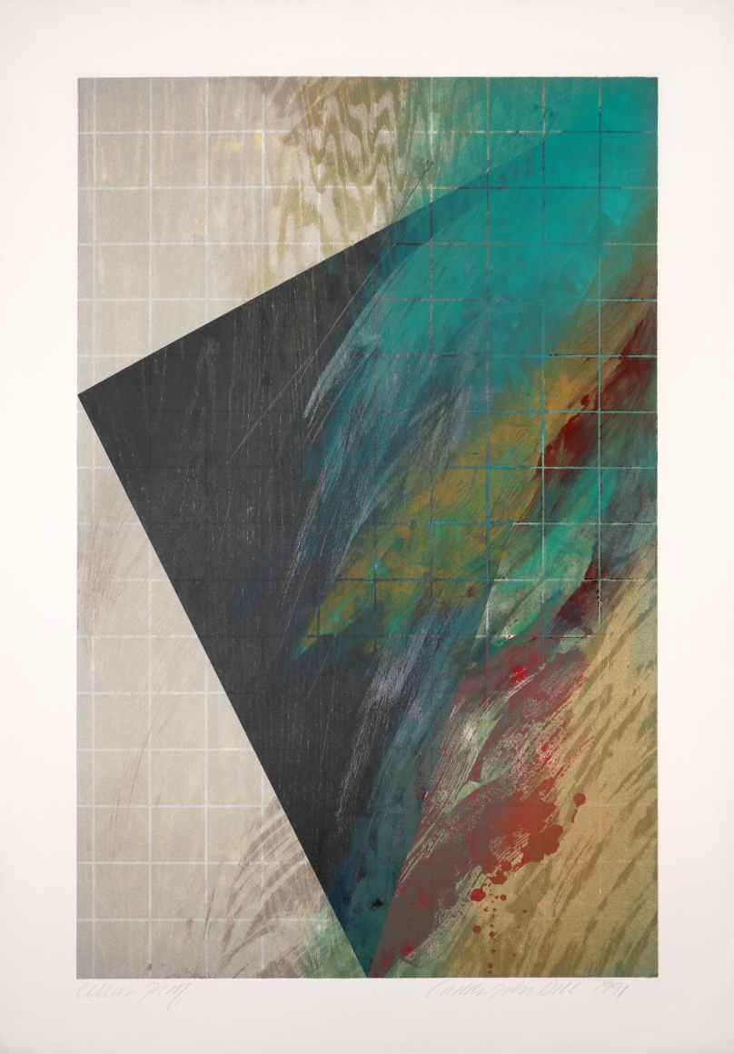 Laddie John Dill Untitled, 1991 Lithograph, woodcut, woodblock, hand-painted appliqué