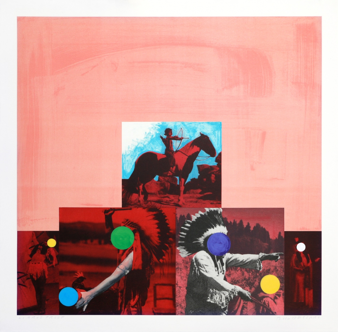 John Baldessari Cliché: North American Indian (Red), 1995 Lithograph, silkscreen