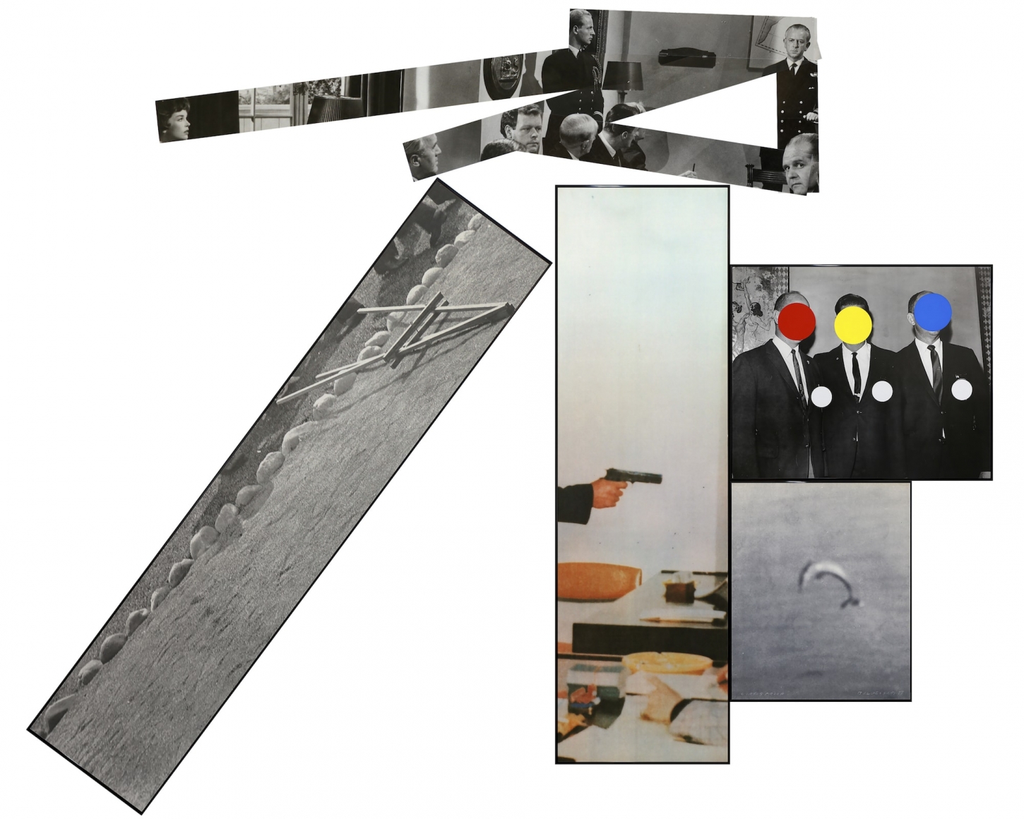 John Baldessari The Fallen Easel, 1988 Lithograph, silkscreen on Arches 88, Ragcote, and five aluminum plates