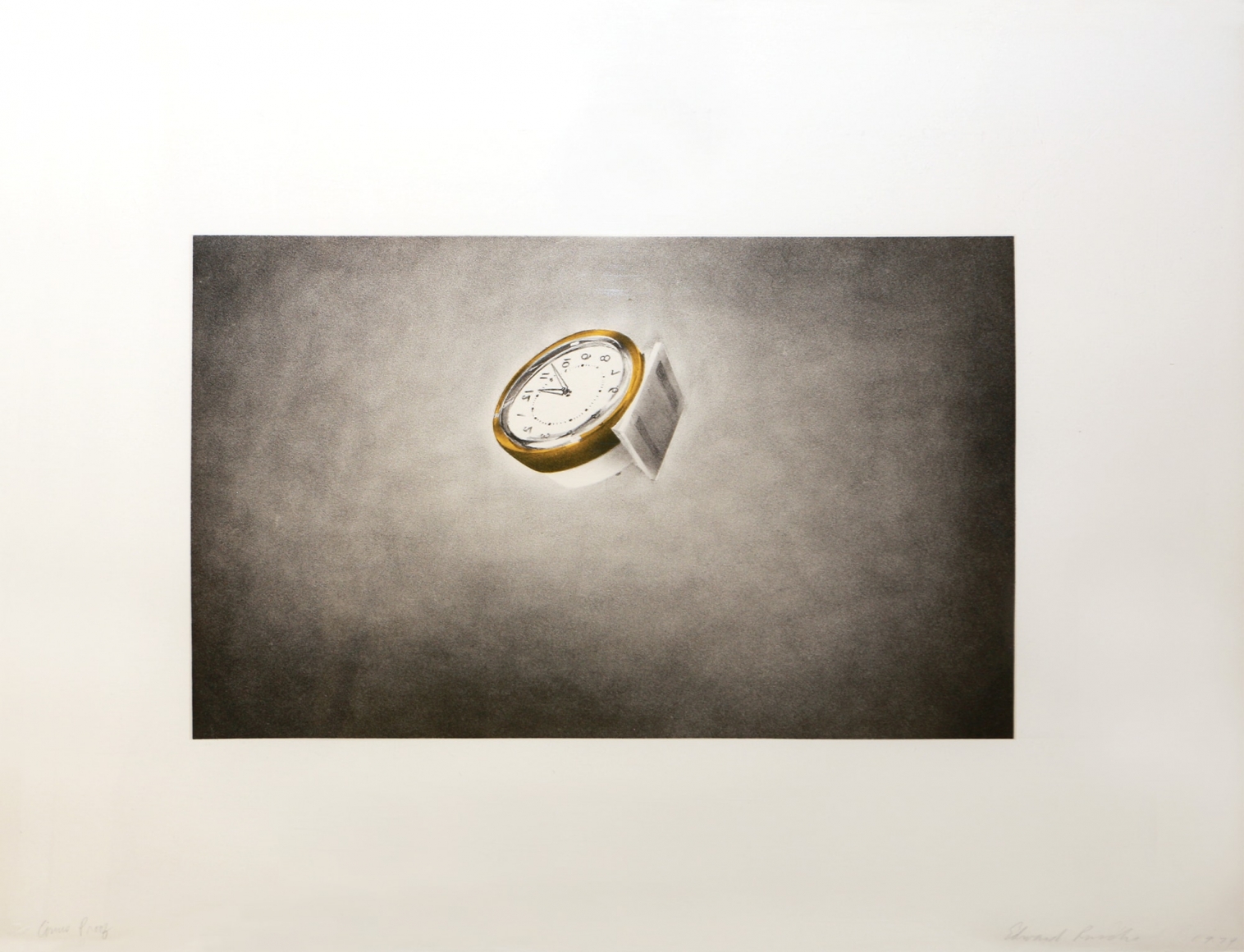 Ed Ruscha Domestic Tranquility: Clock, 1974 Lithograph, ed. 65