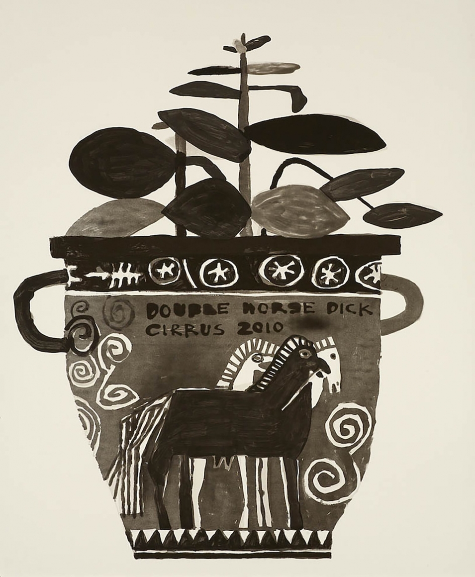 Jonas Wood Untitled, 2010 Lithographic monoprint, no. 2 from a series of 15 unique monoprints