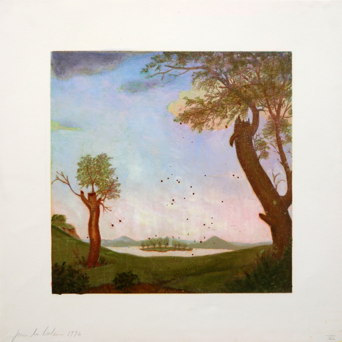 Joan Nelson Untitled (After Edward Hicks), 1993–1997 Lithograph, hand-painted appliqué