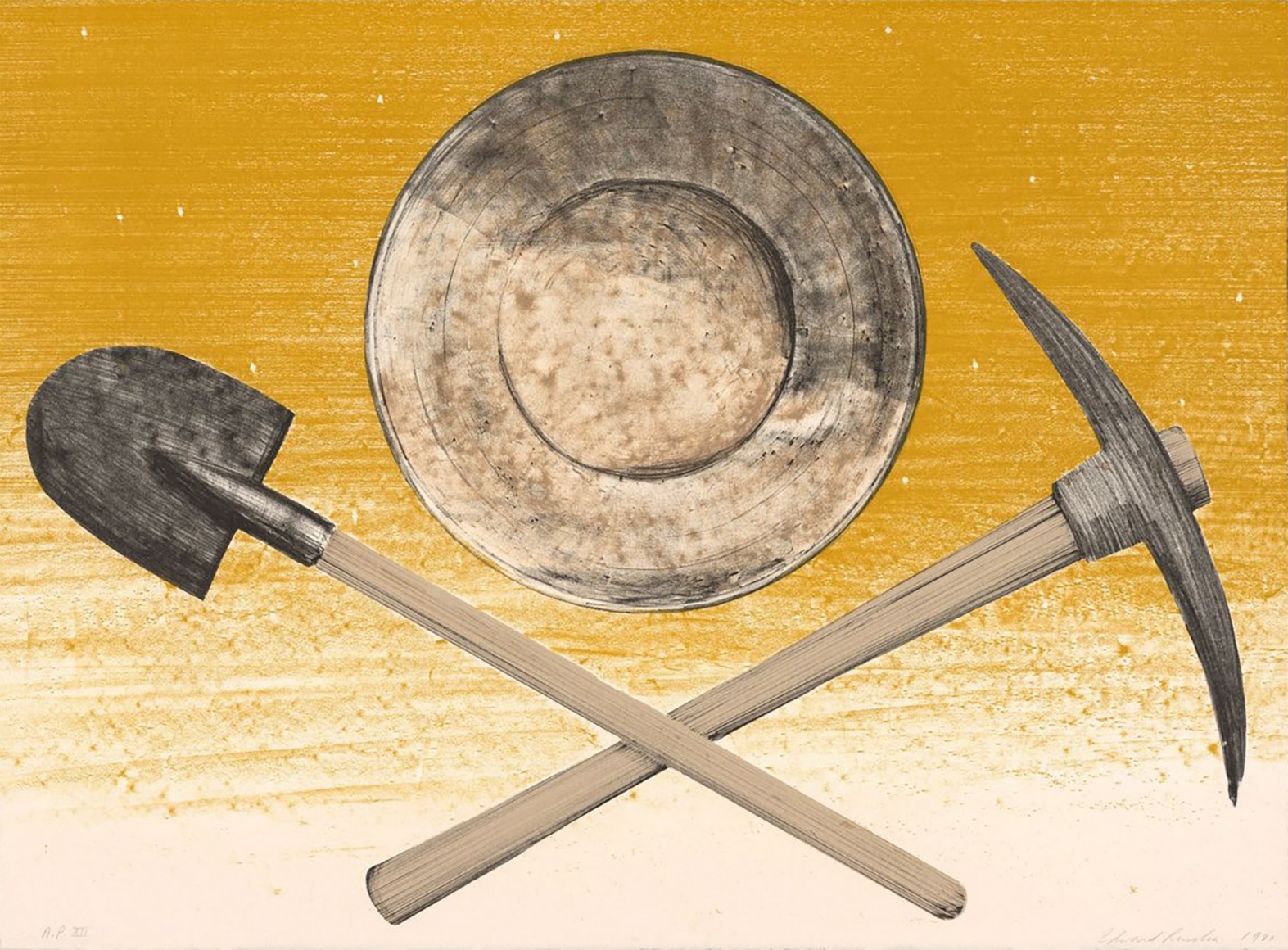 Ed Ruscha Pick Pan Shovel, 1980 Lithograph, ed. 100