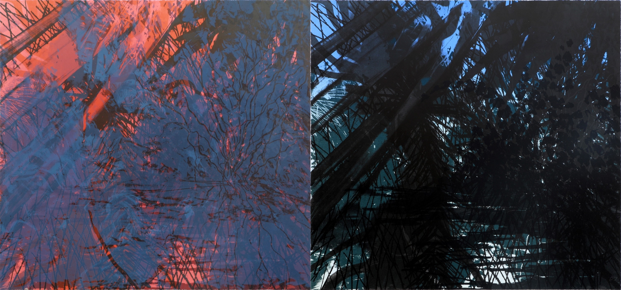 Peter Alexander Riccoso 1987 Lithograph (diptych)