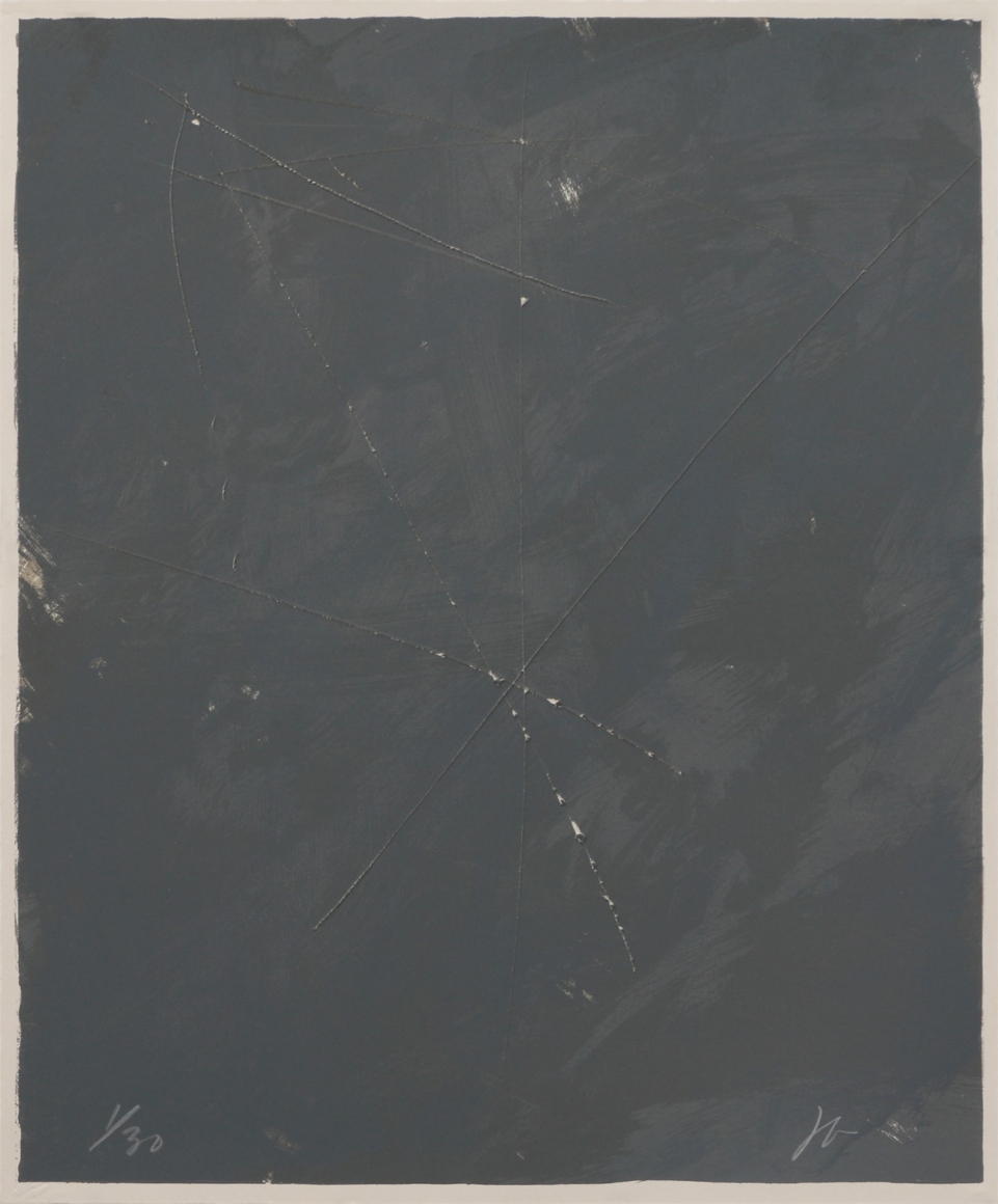 Joe Goode Rainy Season '78, No. 4, 1978 Lithograph with razor blade impression by artist