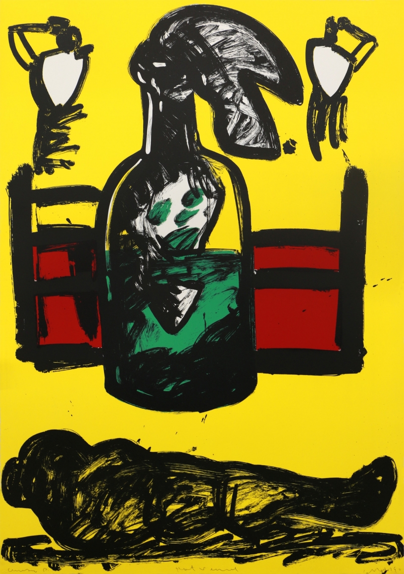 Gronk Invasion of Dixie Cup: Hot Vessel 1990 Lithograph, ed. 50