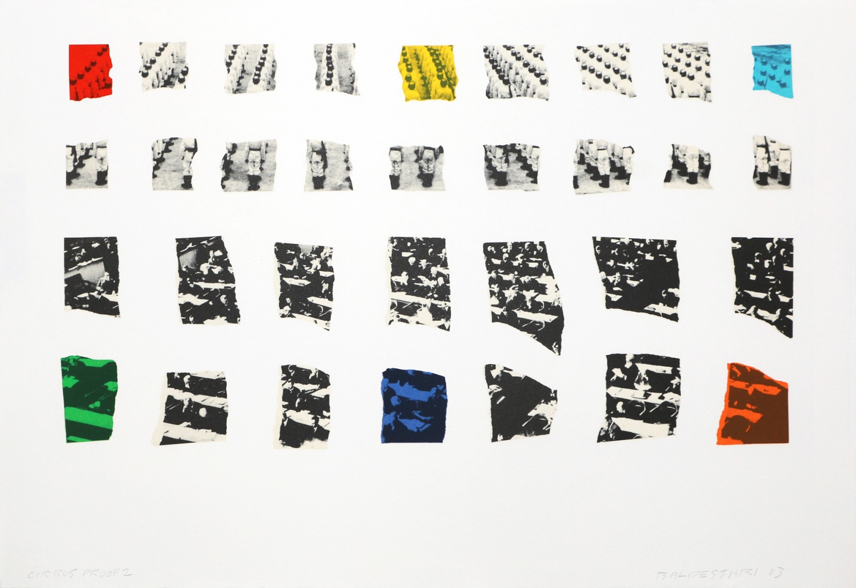 John Baldessari Two Assemblages (with R, O, Y, G, V, Transparent), 2003 Lithograph, silkscreen,
