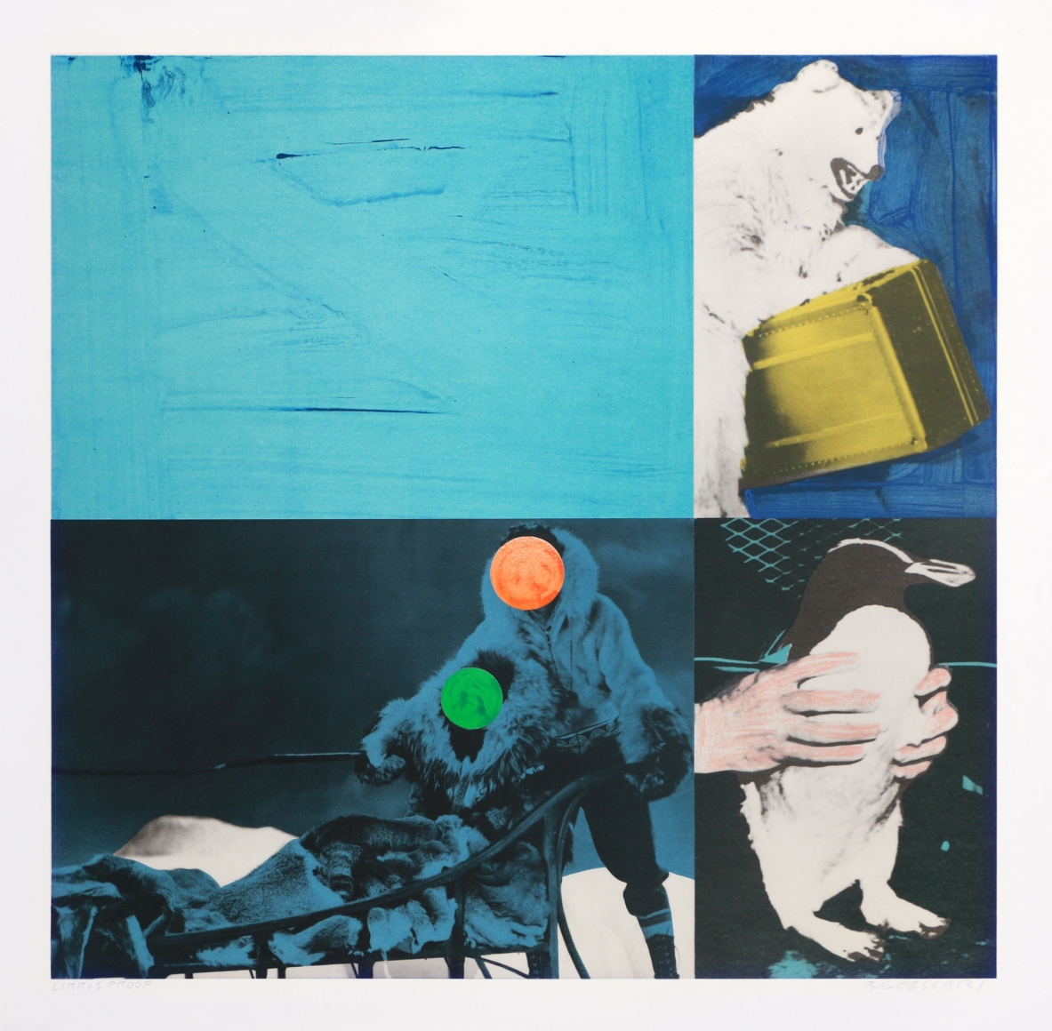 John Baldessari Cliché: Eskimo (Blue), 1995 Lithograph, silkscreen