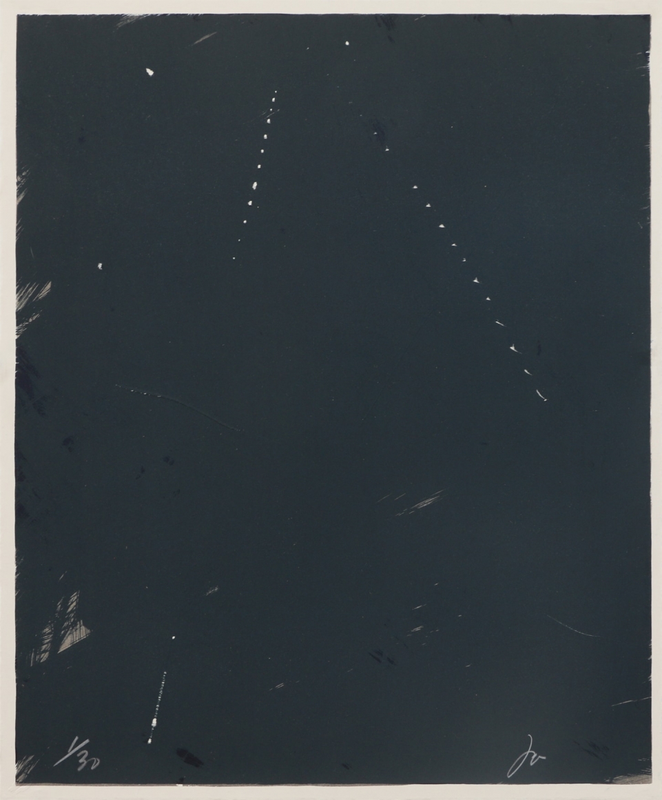 Joe Goode Rainy Season '78, No. 2, 1978 Lithograph with razor blade impression by artist
