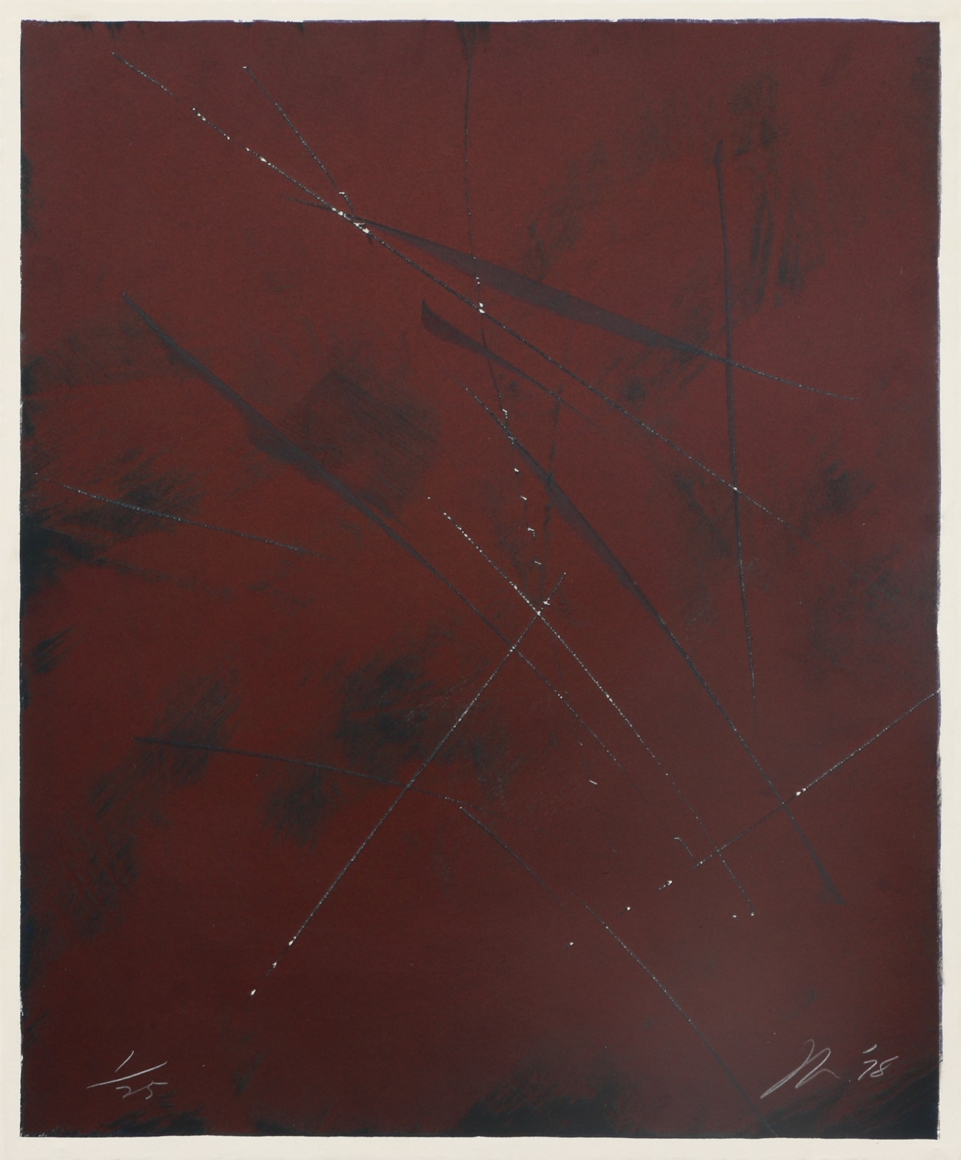 Joe Goode Untitled, 1978 Lithograph with razor blade impression by artist