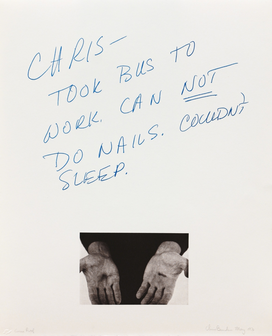 Chris Burden, Untitled