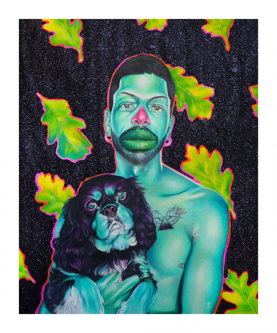 DEVAN SHIMOYAMA Self-Portrait with Bowie, 2020