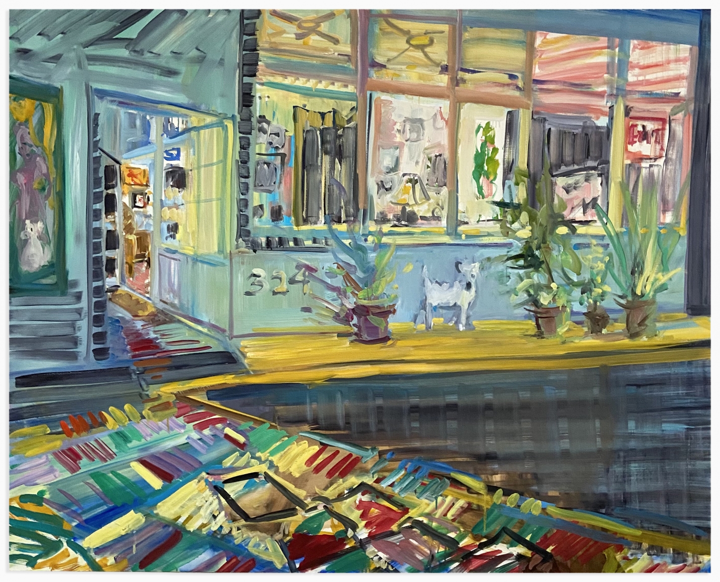 DEBORAH BROWN Studio with Zeus and Rag Rug, 2020
