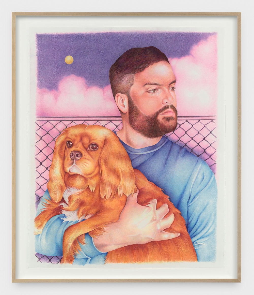 DANNY FERRELL Self-Portrait with River, 2020