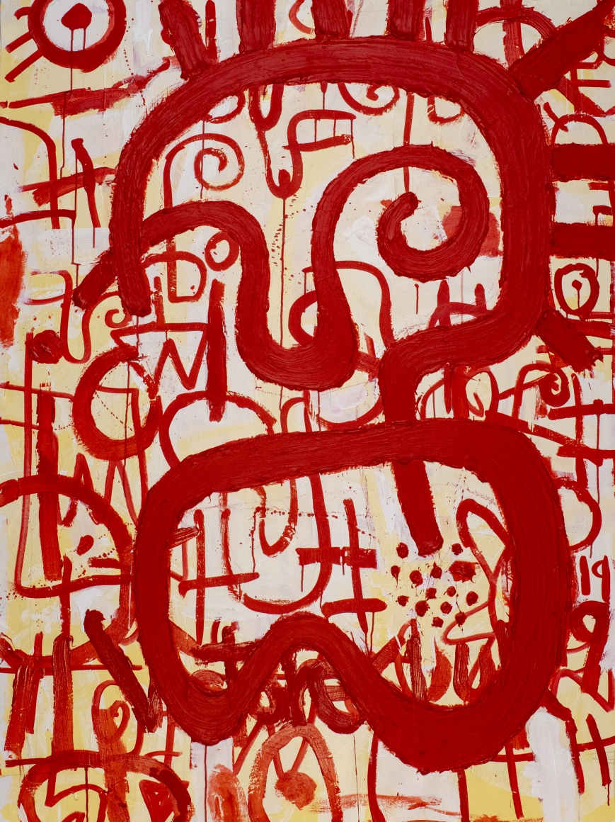 Victor Ekpuk Composition in Red 2