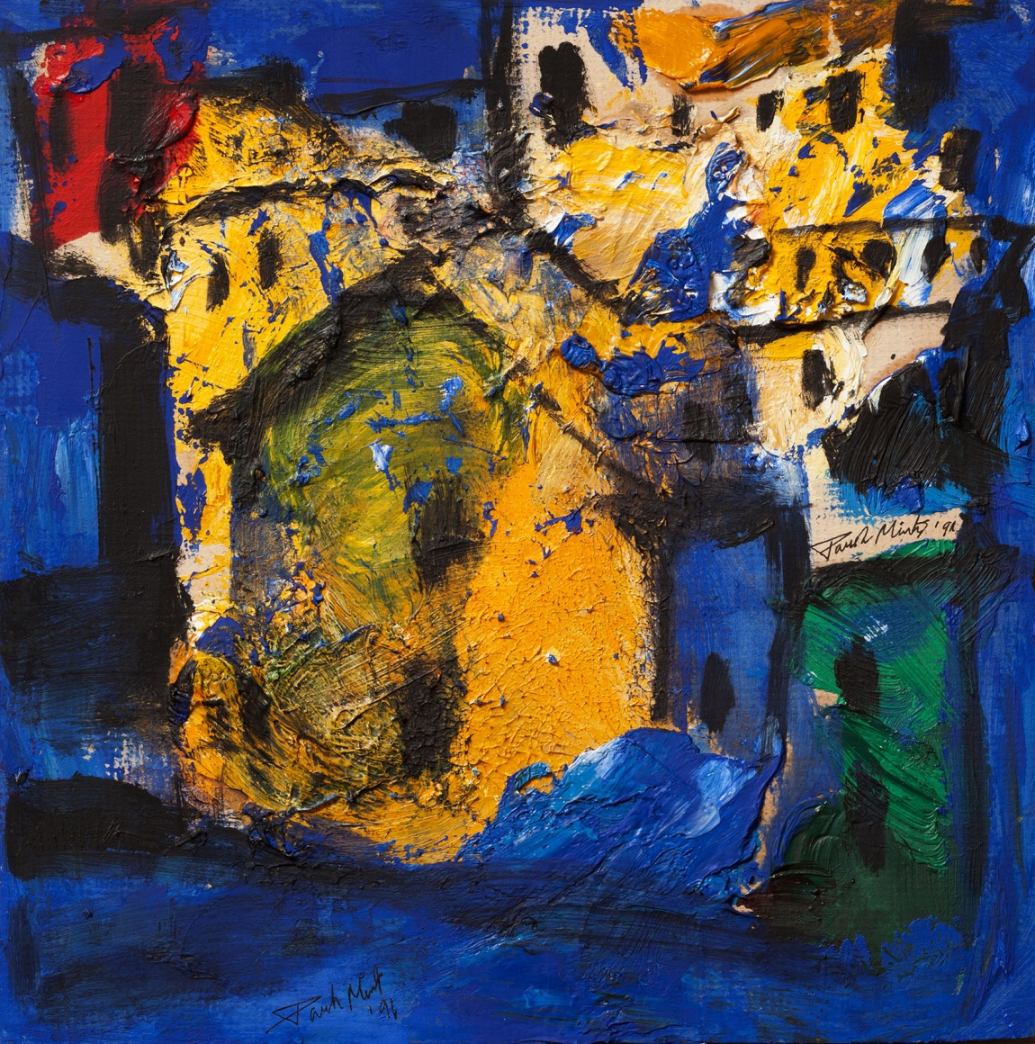 Paresh Maity Untitled (Blue Cityscape)