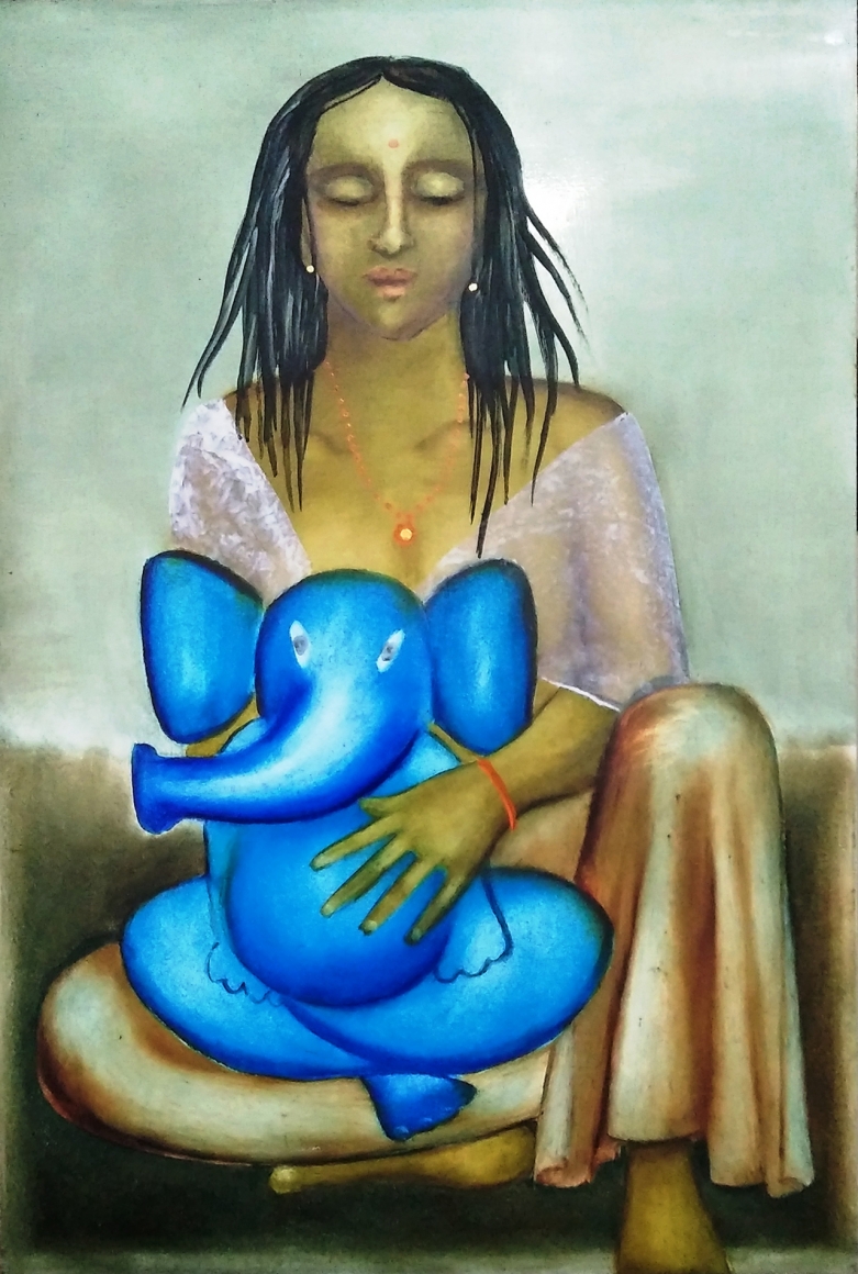 Anjolie Ela Menon, GANESH AND PARVATI