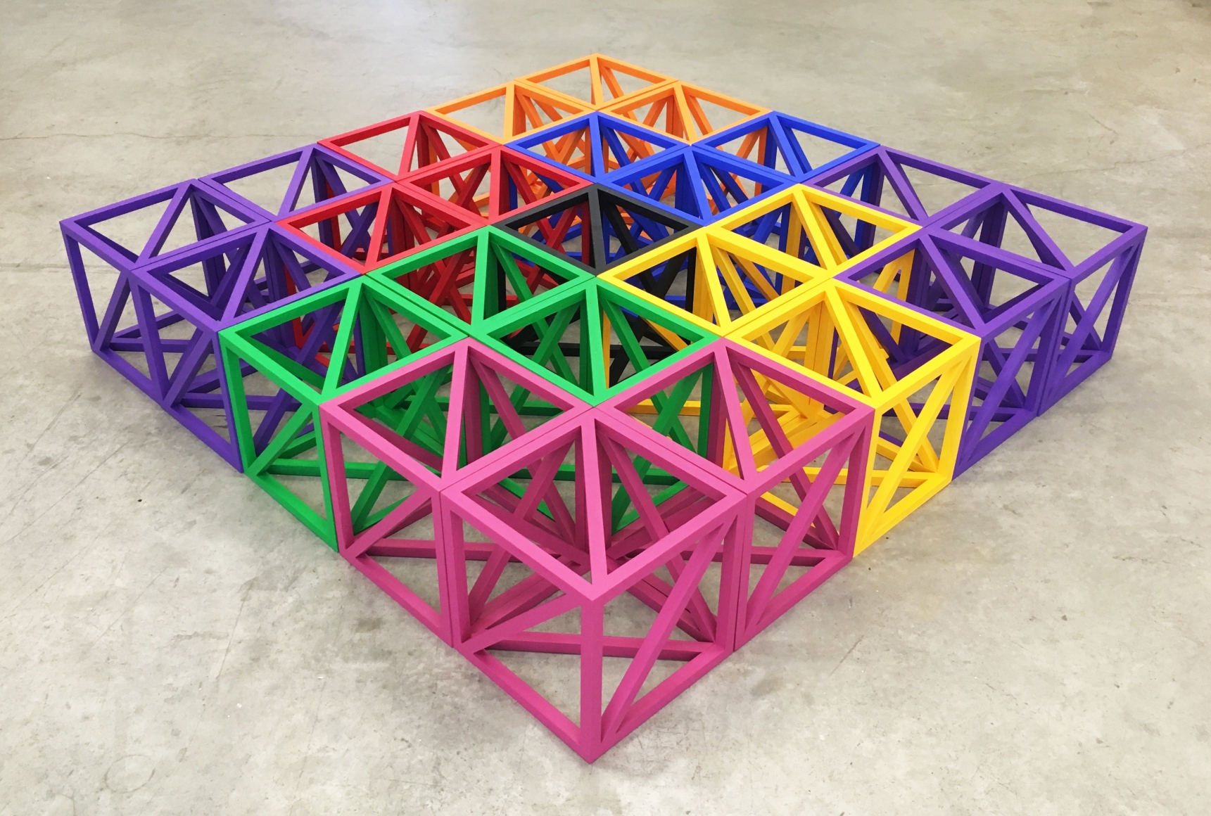 Rasheed Araeen, Rainbow On The Ground Surrounding the Black