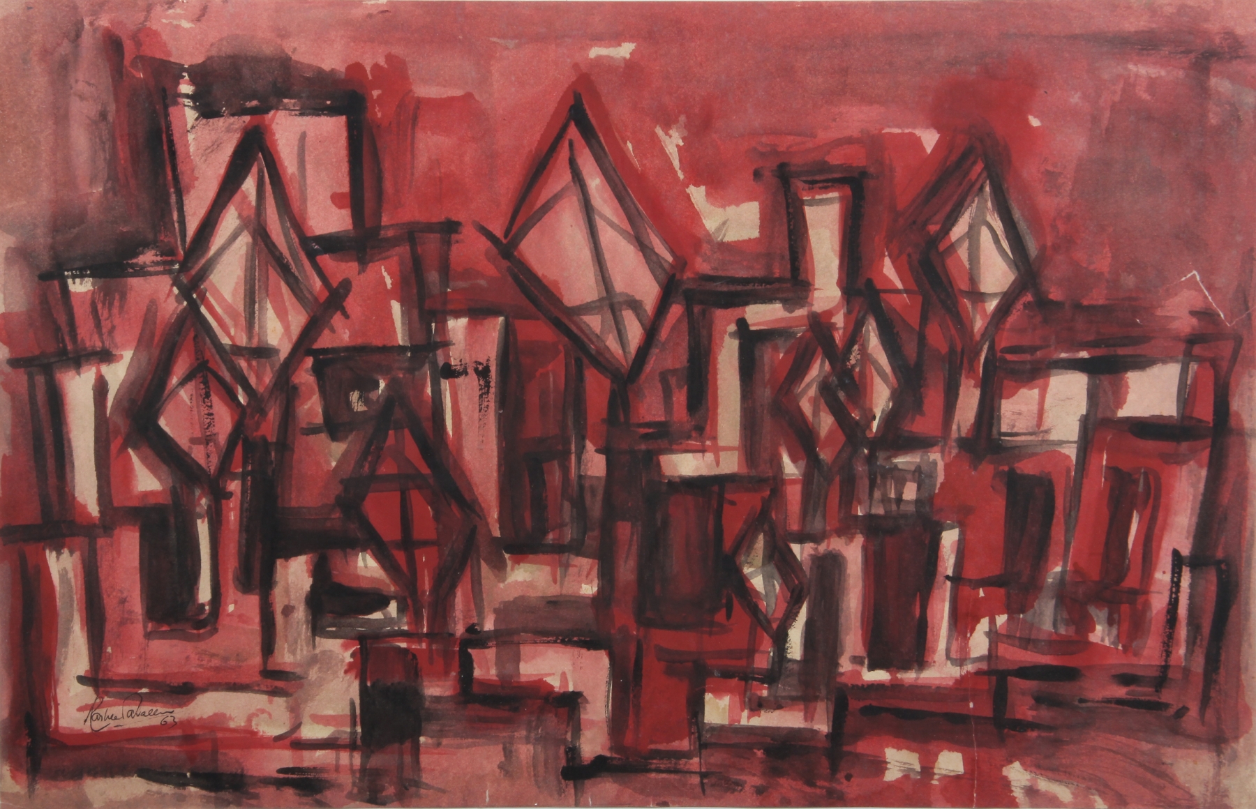 Rasheed Araeen Windcatchers in Pink