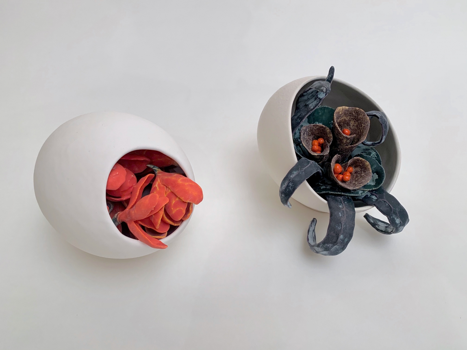 Bradley Sabin Floral Egg V and VI, 2020