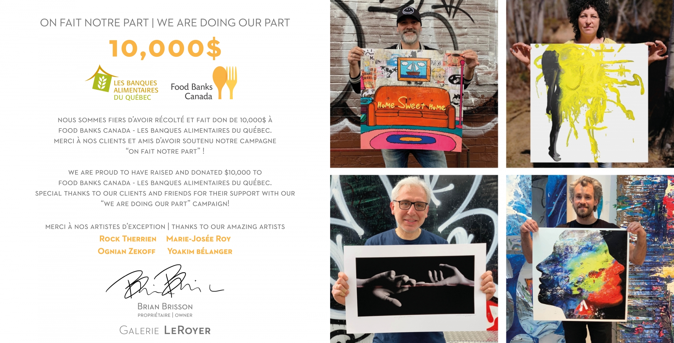 "WE ARE DOING OUR PART" PRINT RELEASE CAMPAIGN