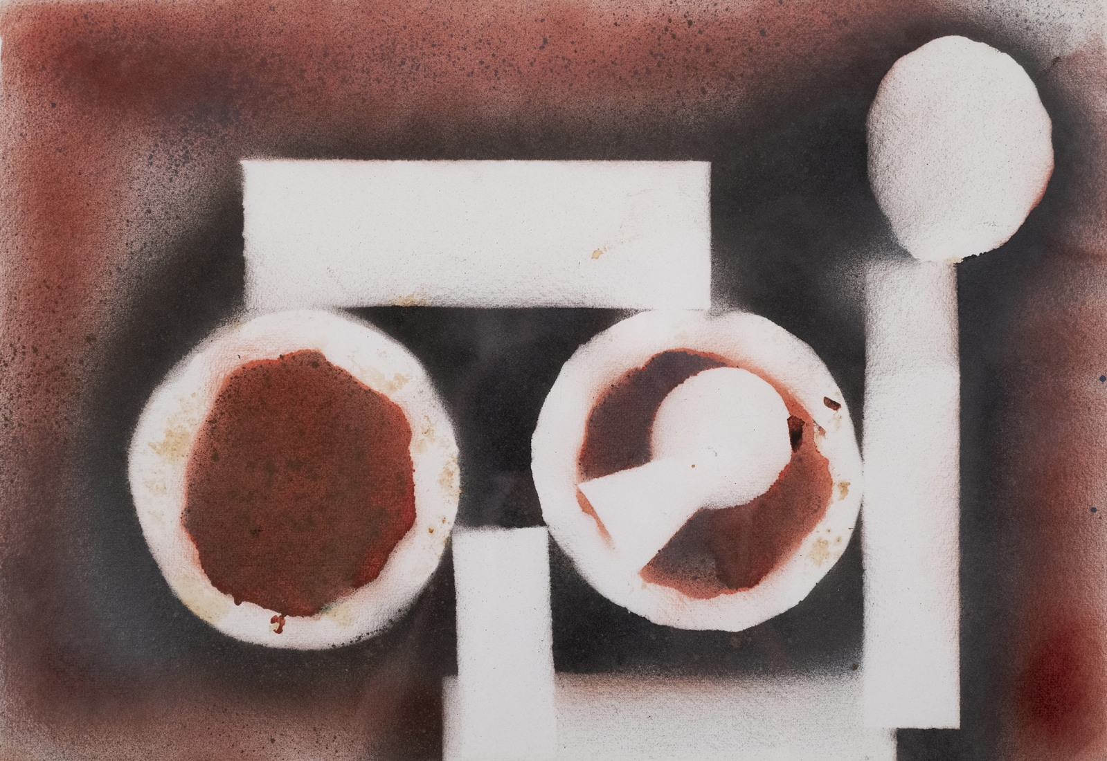 DAVID SMITH American, 1906-1965 . Untitled, 1962 Spray enamel on paper 21 x 27 in. (53.3 x 68.6 cm)