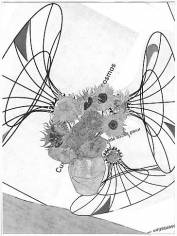 Assembly Instructions: The Pledge: Marc-Olivier Wahler (detail), 2011. Forty-three framed inkjet ultrachrome archival prints and dottedd pencil lines, dimensions variable.
