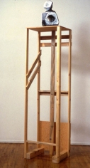 Martin Kippenberger, Family Hunger, 1985. Oil and enamel on plaster and Styrofoam; wood base, 19 1/4 X 11 3/4 X 10 inches (sculpture); 103 3/4 x 24 x 20 1/2 inches (overall). MP 22