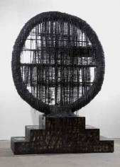 Black Star/Prostitute's Bolster, 2007. PVC pipe, plastic urethane, wood, aluminum, spray paint, 136 x 91.25 x 31 inches (345.4 x 231.7 x 78.7 cm).