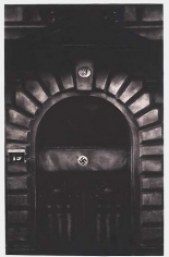 Untitled (exterior street door, Berggasse 19, Vienna 1938), 2000. Graphite and charcoal on mounted paper, 96 x 60 inches (243.8 x 152.4 cm). MP D-390
