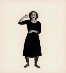 A Play of Selves, 1975. Finale, Scene 8, 71 black and white photographs, each mounted on board. 15 x 14 inch board, 16 1/2 x 15 1/2 inches framed.