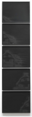 Amityville, 2010. Pigment and charcoal on paper, 5 panels, 19 x 25 inches (each panel) (48.3 x 63.5 cm). MP D-382