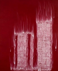 Gary Simmons, Double Cinder, 2007. Pigment, oil paint and cold wax on canvas, 102 x 84 inches (259.1 x 213.4 cm). MP 183