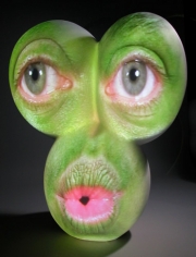 Coo, 2003. Fiberglass Sculpture and DVD Projection,