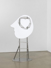 Heart, 2015. stainless steel and chromed brass. 72 1/8 x 36 3/4 inches (183.1 x 93.1 cm).