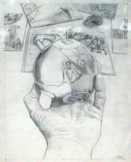 Study for Protest Poster, 1987. Pencil and colored pencil on paper, 17 x 14 inches. MP D-33