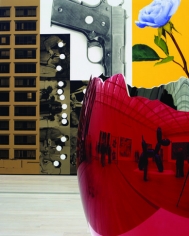 Egg and Gun, at Large, 2008. Cibachrome face mounted to plexi on museum box, 28 9/16 x 22 15/16 inches (72.5 x 58.3 cm). Edition of 5. MP 611