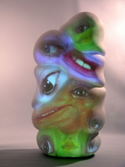 Tony Oursler , Jumble, 2004. Fiberglass sculpture, Sony VPL CS5 projector, DVD, DVD player, 59 x 31 x 17 inches. MP 432