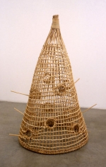 Wood Fowl Trap, 1998. Metal, wood, 102-3/4 x 24 x 24-1/2 inches. MP 9