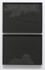 Psycho Split, 2010. Pigment and charcoal on paper, 2 panels, 19 x 25 inches (each panel) (48.3 x 63.5 cm). MP D-389