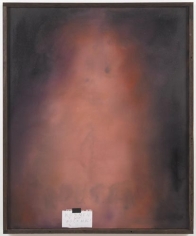 Vacant Portrait: Rousseau, 2011. Oil and collage on canvas, 45 3/4 x 37 5/8 inches (frame size) (116.2 x 95.6 cm); 44 1/2 x 36 inches (image size) (113 x 91.4 cm). MP 22
