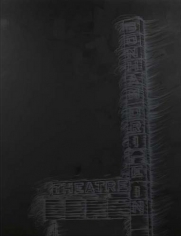 Bonham Theatre, 2010. Pigment, oil paint and cold wax on canvas, 110 x 84 inches (279.4 x 213.4 cm). MP 229