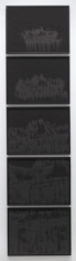Texas Chainsaw Massacre 1, 2010. Pigment and charcoal on paper, 5 panels, 19 x 25 inches (each panel) (48.3 x 63.5 cm). MP D-383